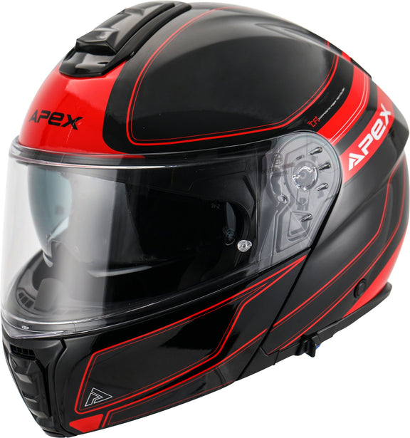 Apex MT300 Systeemhelm Sydney Zwart/Rood