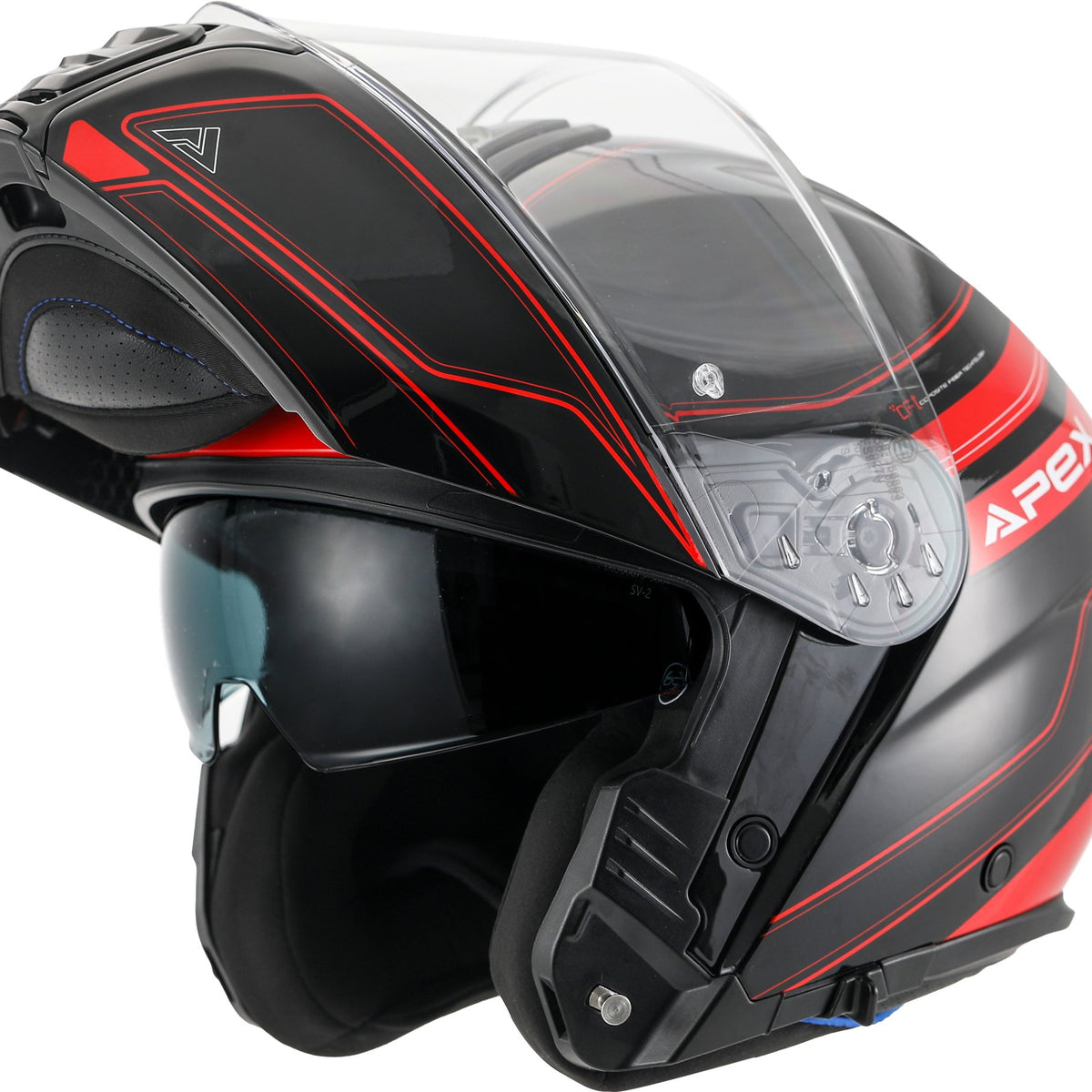 Apex MT300 Systeemhelm Sydney Zwart/Rood