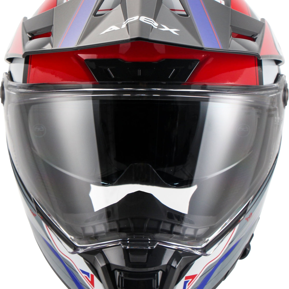 Apex AT300 Adventure helm Everest Wit/Rood/Blauw