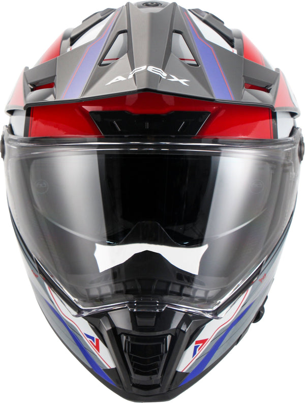 Apex AT300 Adventure Helm Everest Weiß/Rot/Blau