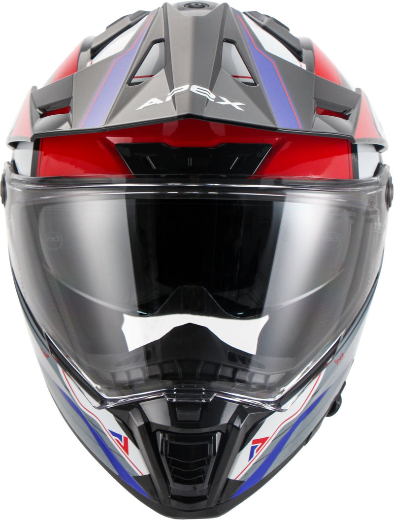 Apex AT300 Adventure helm Everest Wit/Rood/Blauw