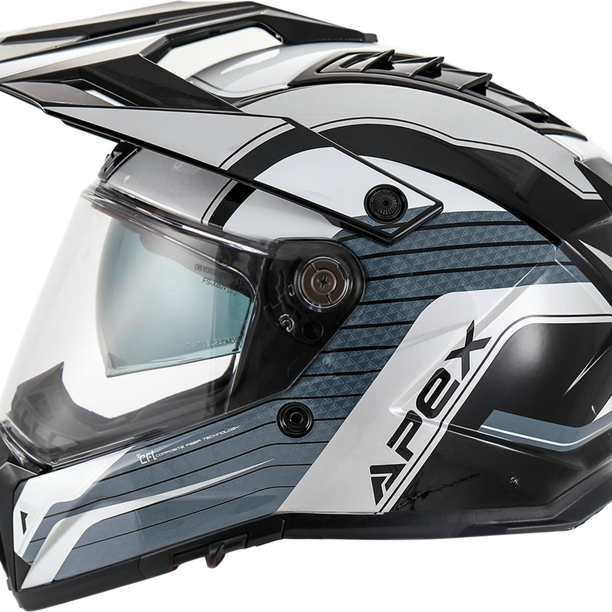 Apex AT300 Adventure helm Everest Grijs/Wit/Zwart