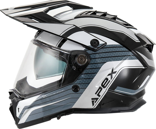 Apex AT300 Adventure helm Everest Grijs/Wit/Zwart