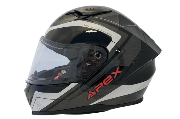 Apex FI100 Integraalhelm Valencia Grijs/Zwart/Rood