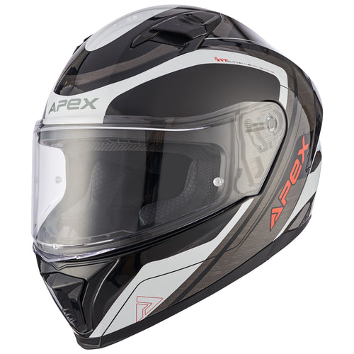 Apex FI100 Integraalhelm Valencia Grijs/Zwart/Rood