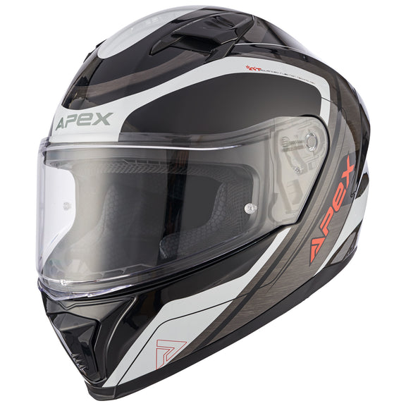 Apex FI100 Integraalhelm Valencia Grijs/Zwart/Rood