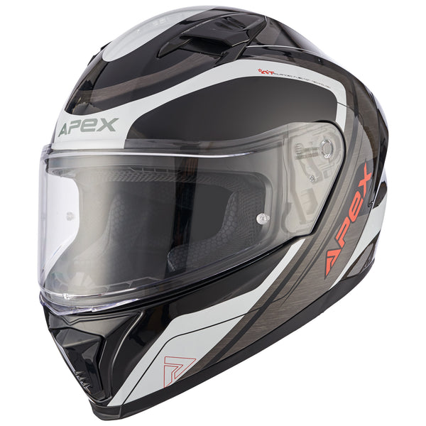 Apex FI100 Integraalhelm Valencia Grijs/Zwart/Rood