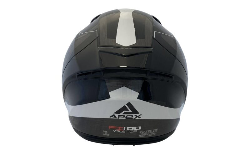 Apex FI100 Integraalhelm Valencia Grijs/Zwart/Rood