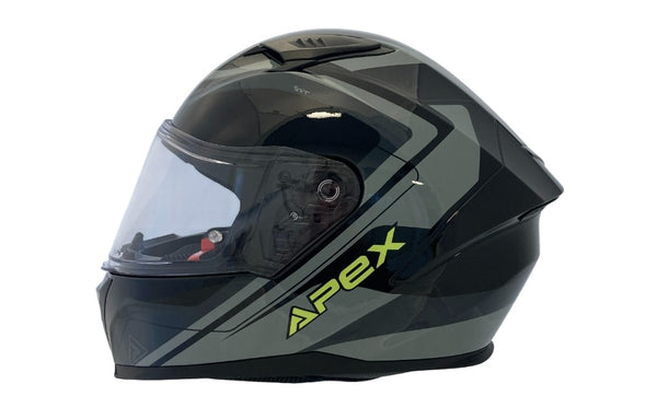 Apex FI100 Integraalhelm Valencia Zwart/Grijs/Geel