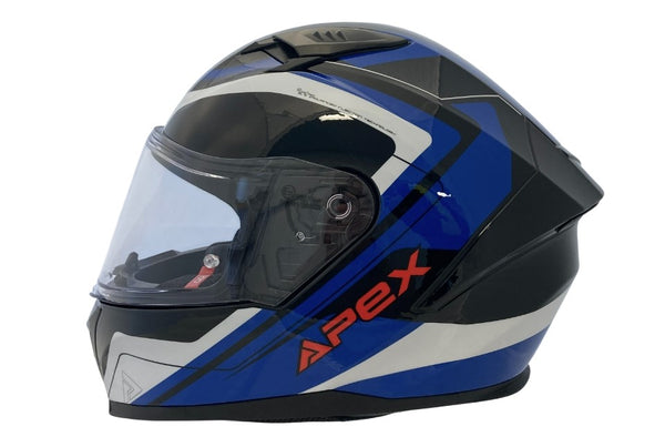 Apex FI100 Integraalhelm Valencia Blauw/Wit/Zwart