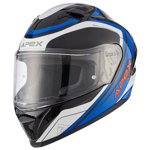 Apex FI100 Integraalhelm Valencia Blauw/Wit/Zwart