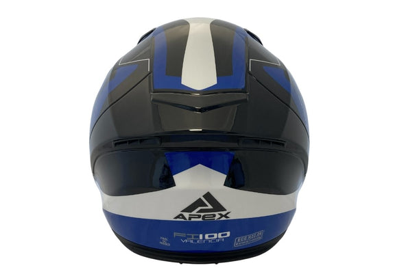 Apex FI100 Integraalhelm Valencia Blauw/Wit/Zwart