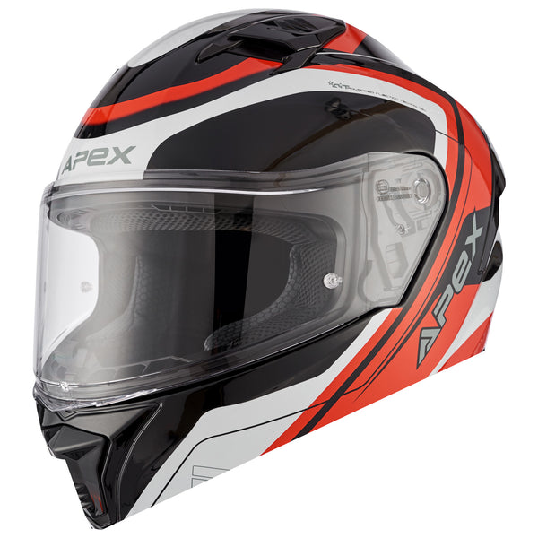Apex FI100 Integraalhelm Valencia Rood/Wit/Zwart
