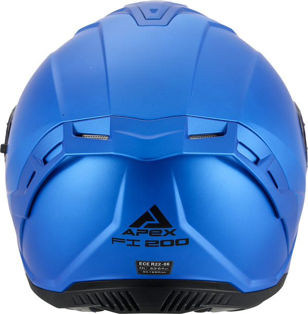 Apex FI200 Integralhelm Metallic Blau Matt
