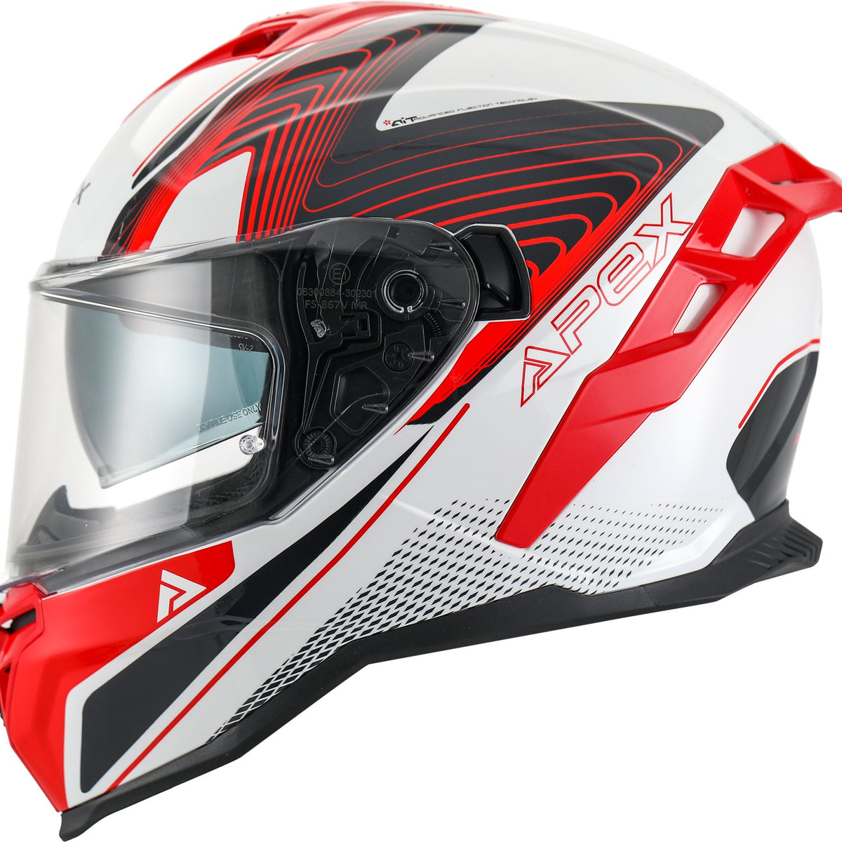 Apex FI200 Integraalhelm Madrid Wit/Rood