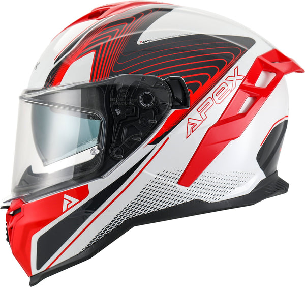 Apex FI200 Integraalhelm Madrid Wit/Rood