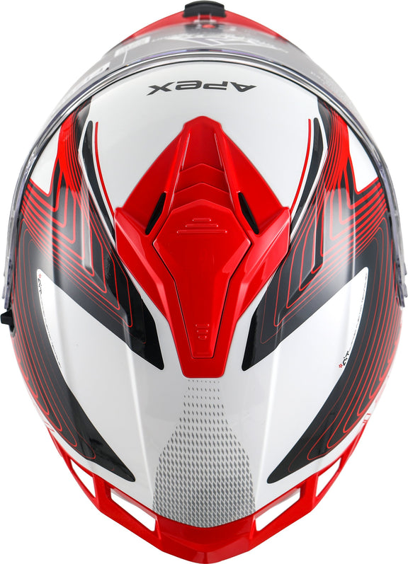 Apex FI200 Integraalhelm Madrid Wit/Rood