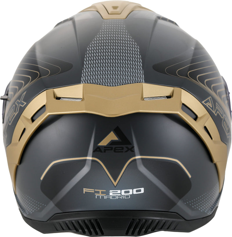 Apex FI200 Integraalhelm Madrid Zwart/Goud