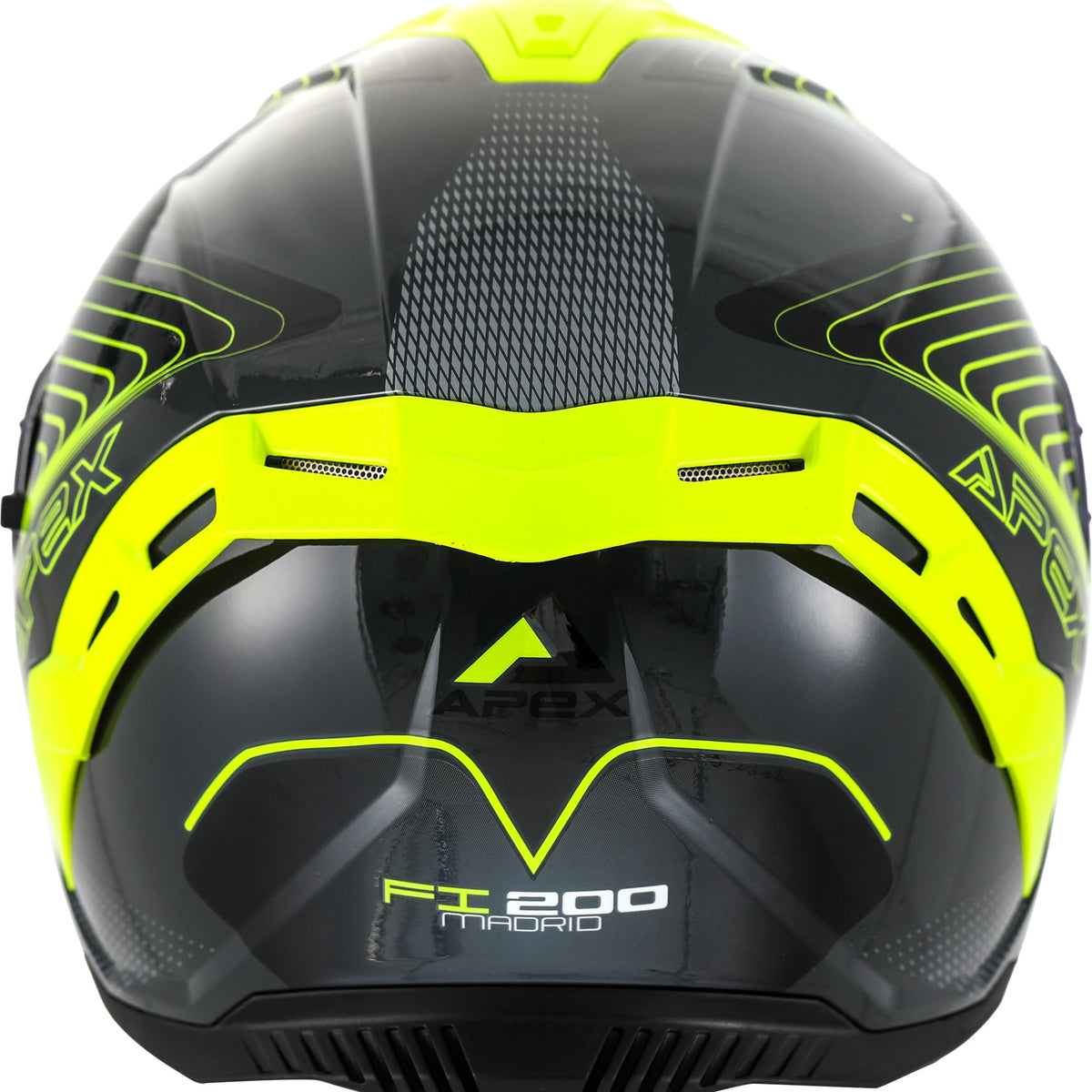 Apex FI200 Integraalhelm Madrid Grijs/Geel