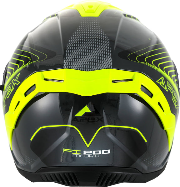 Apex FI200 Integraalhelm Madrid Grijs/Geel