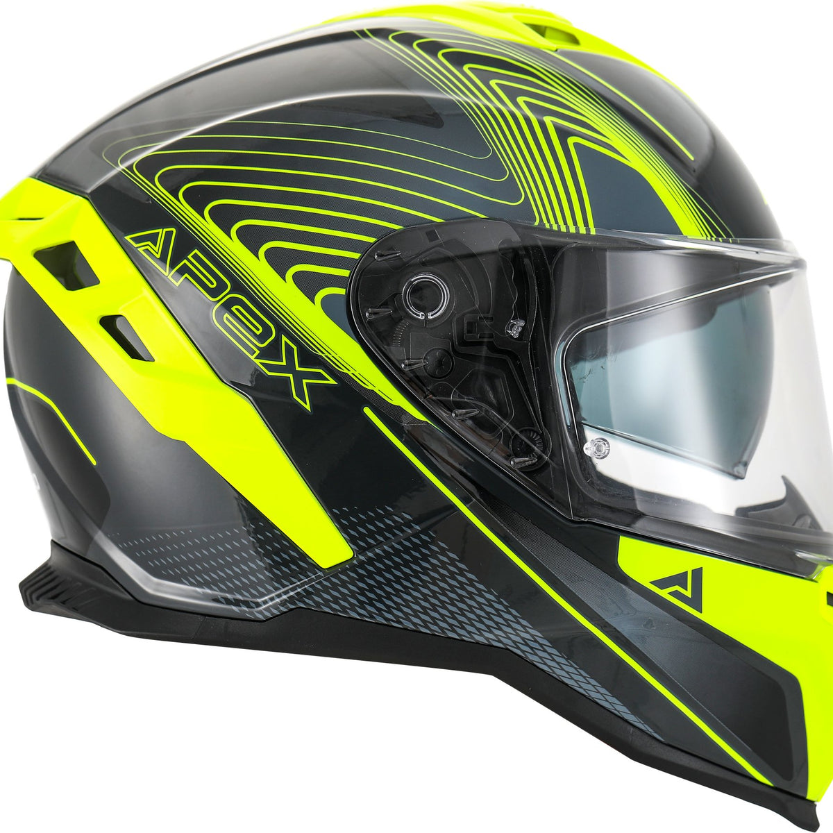 Apex FI200 Integraalhelm Madrid Grijs/Geel