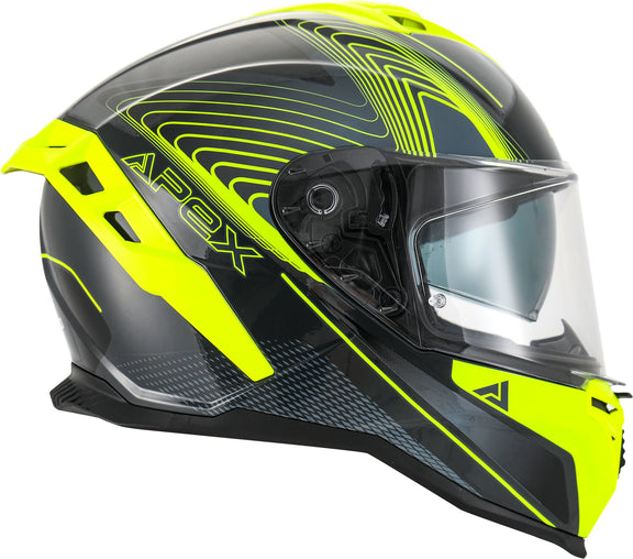 Apex FI200 Integraalhelm Madrid Grijs/Geel