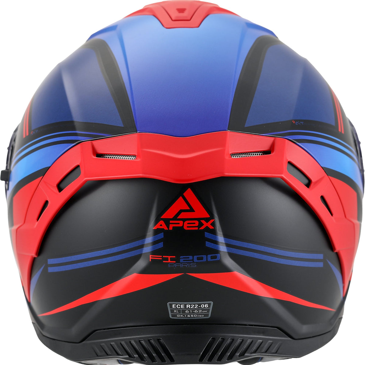 Apex FI200 Integraalhelm Paris Blauw/Rood Mat