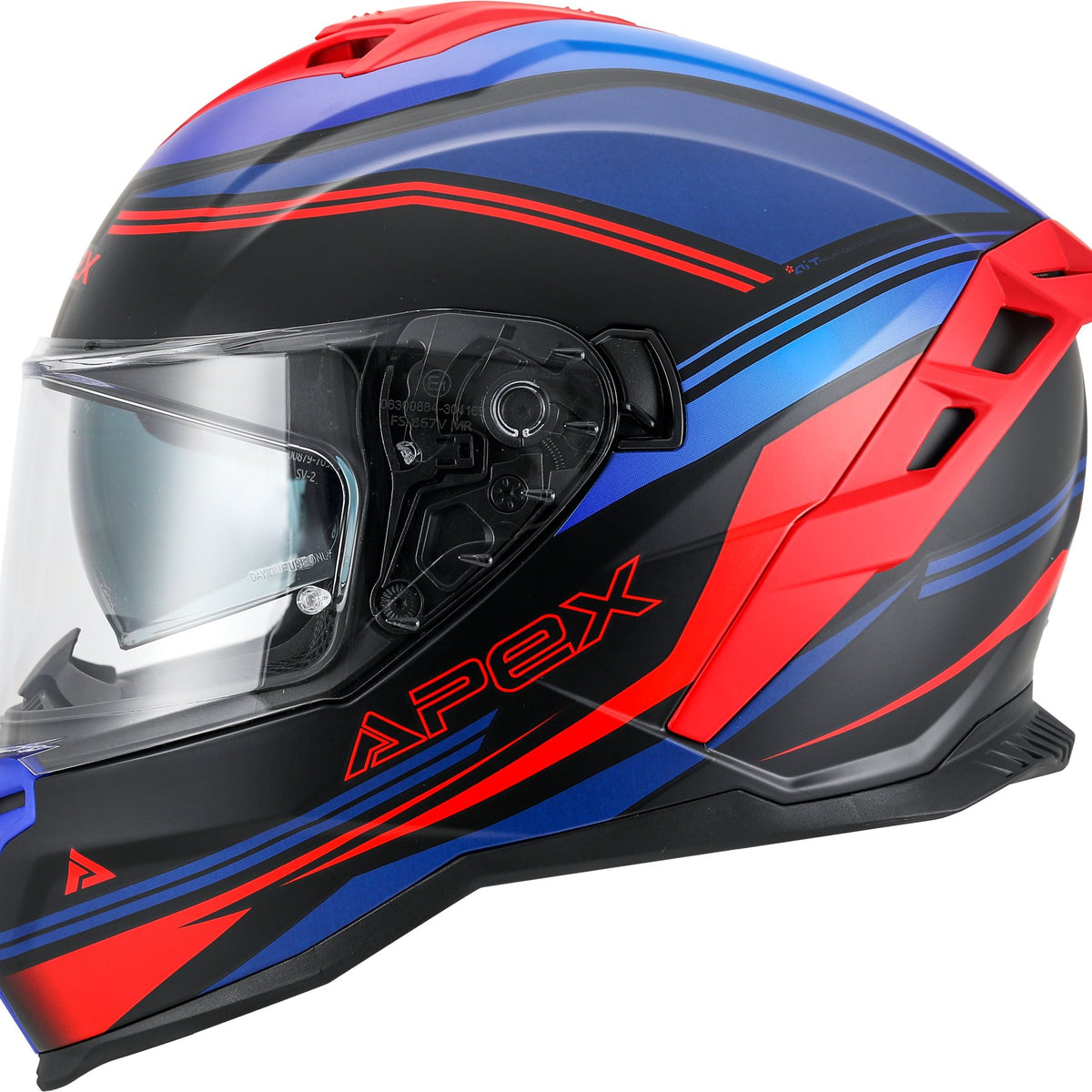 Apex FI200 Integraalhelm Paris Blauw/Rood Mat