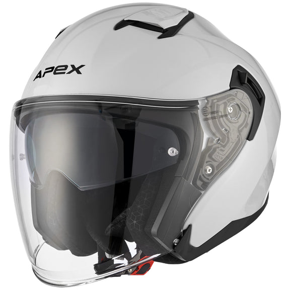 Apex JI200 Jethelm Parelmoer Wit