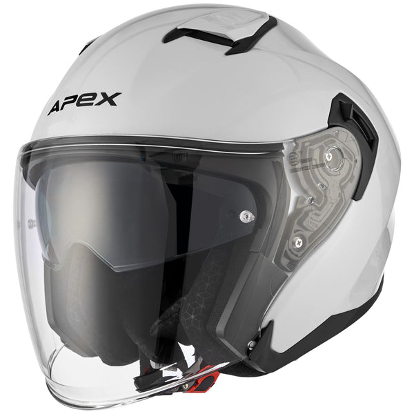 Apex JI200 Jethelm Parelmoer Wit