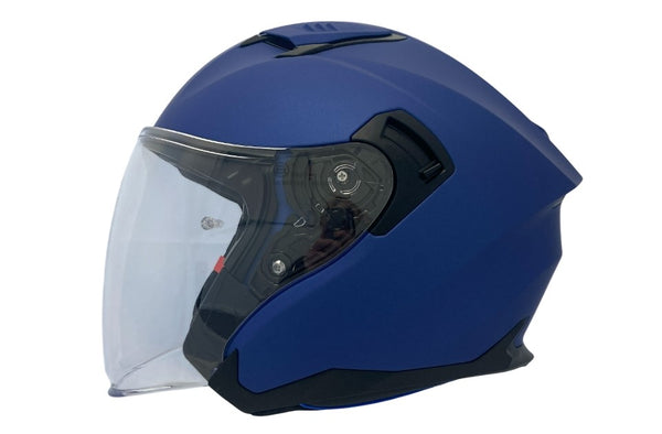 Apex JI200 Jethelm Metallic Blauw Mat