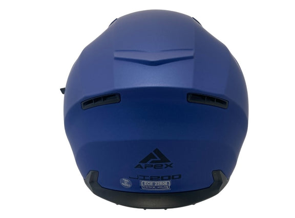 Apex JI200 Jethelm Metallic Blauw Mat