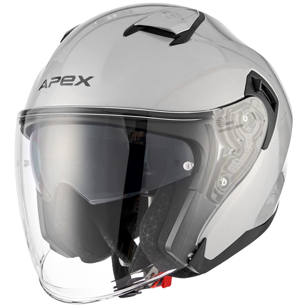 Apex JI200 Jethelm Silber