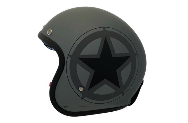 Apex JI100 Jethelm Star Schwarz/Grau Matt