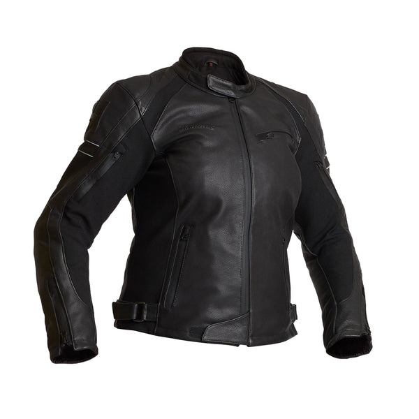 Halvarssons Risberg Damen Motorradlederjacke Schwarz