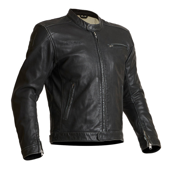 Halvarssons Idre Leder-Motorradjacke Schwarz