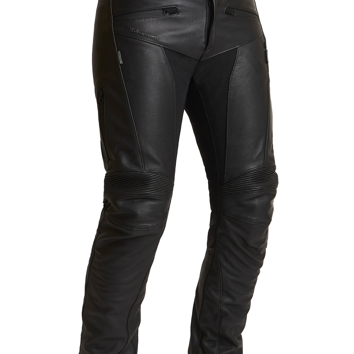 Halvarssons Oxberg Dames Leren Motorbroek Zwart