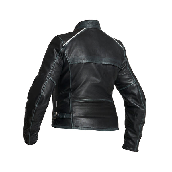 Halvarssons Nyvall Damen Motorrad-Lederjacke Schwarz
