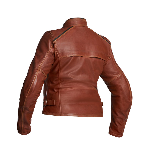 Halvarssons Nyvall Dames Leren Motorjas Cognac