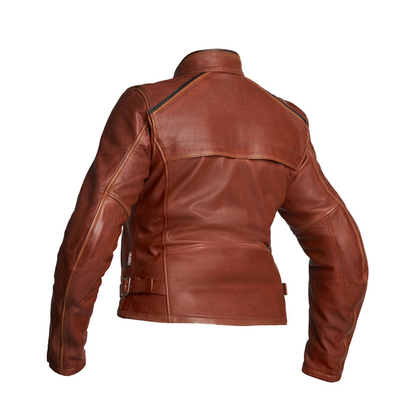 Halvarssons Nyvall Damen Motorrad-Lederjacke Cognac