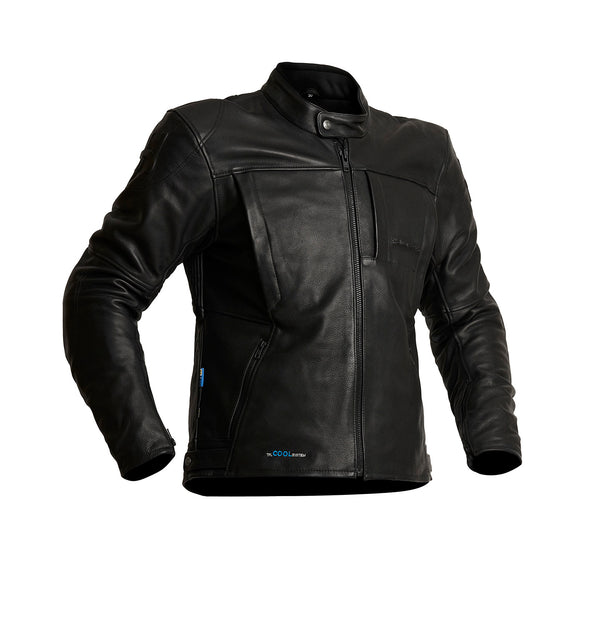 Halvarssons Mangen Leder Motorradjacke Schwarz