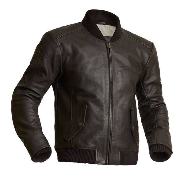 Halvarssons Torsby Motorrad-Lederjacke Braun