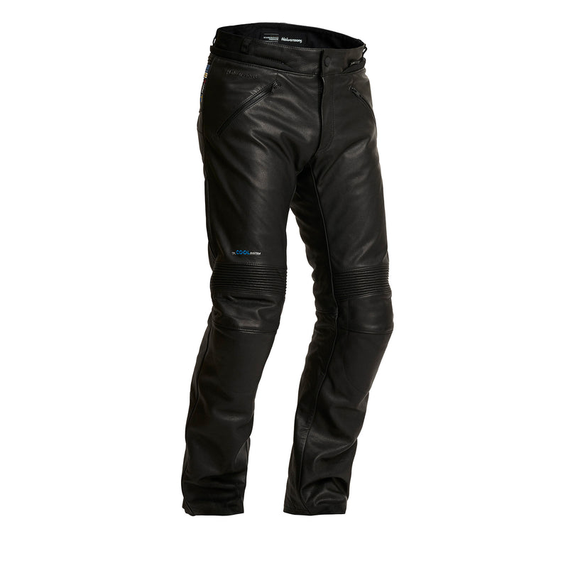 Halvarssons Rinn Leren Motorbroek Zwart