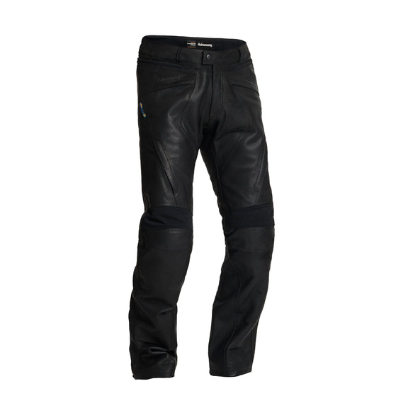 Halvarssons Lysen Leren Motorbroek Zwart