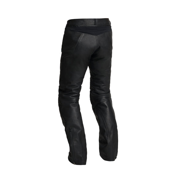 Halvarssons Lysen Leren Motorbroek Zwart