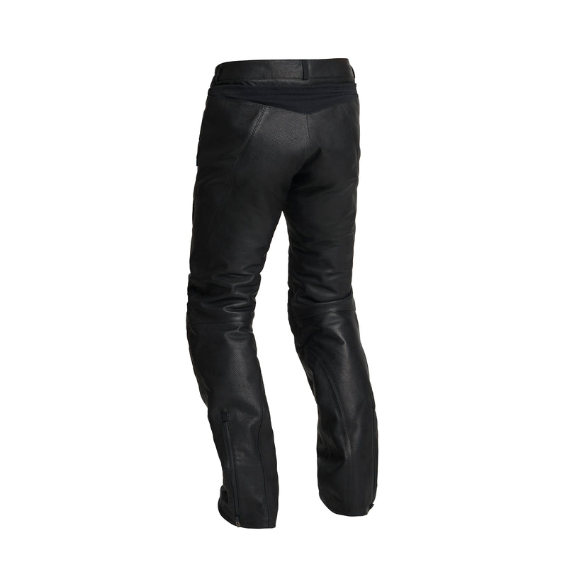 Halvarssons Lysen Leren Motorbroek Zwart