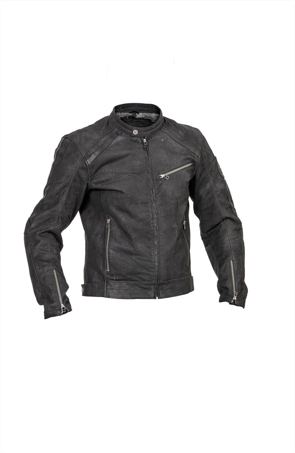 Halvarssons Sandtorp Leder Motorradjacke Schwarz