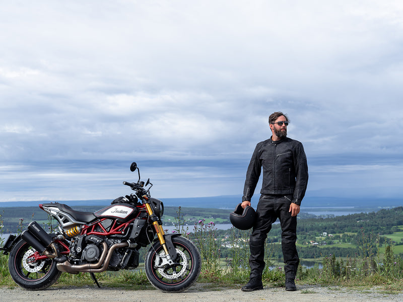 Halvarssons Sandtorp Leren Motorjas Zwart