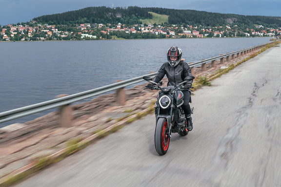 Halvarssons Solberg Dames Motorjas Donker/Grijs/Zwart