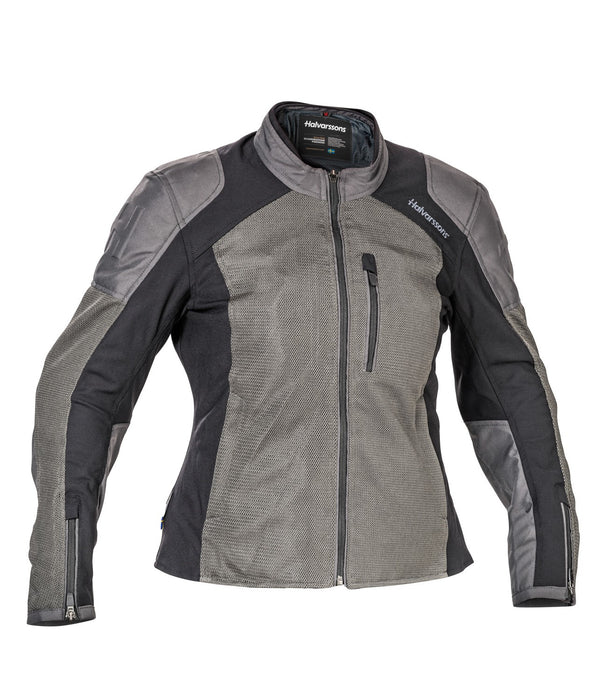Halvarssons Arvika Damen Motorradjacke Schwarz/Grau